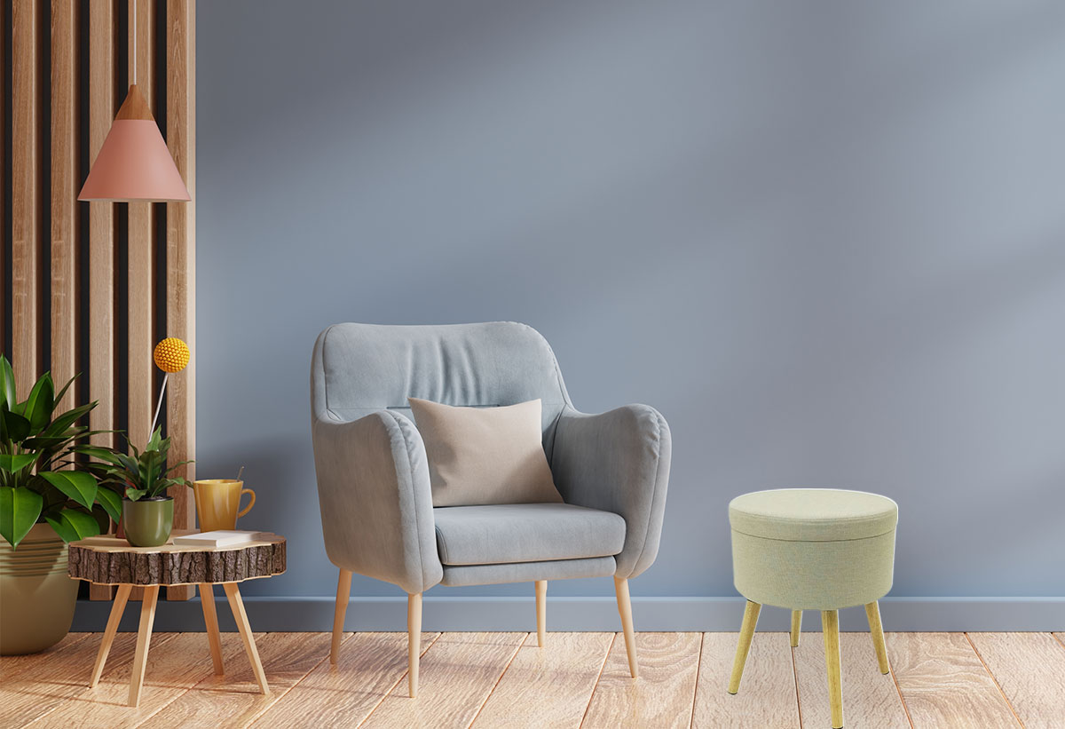 Σκαμπό Ozzy σε εσωτερικό χώρο.